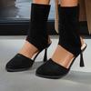 Fashion Women New Pointed Toe Designer High Heels Sandals Summer 2024 Woman Outdoor Sexy Slip-on Thin Heeled Sandal Shoes for Women