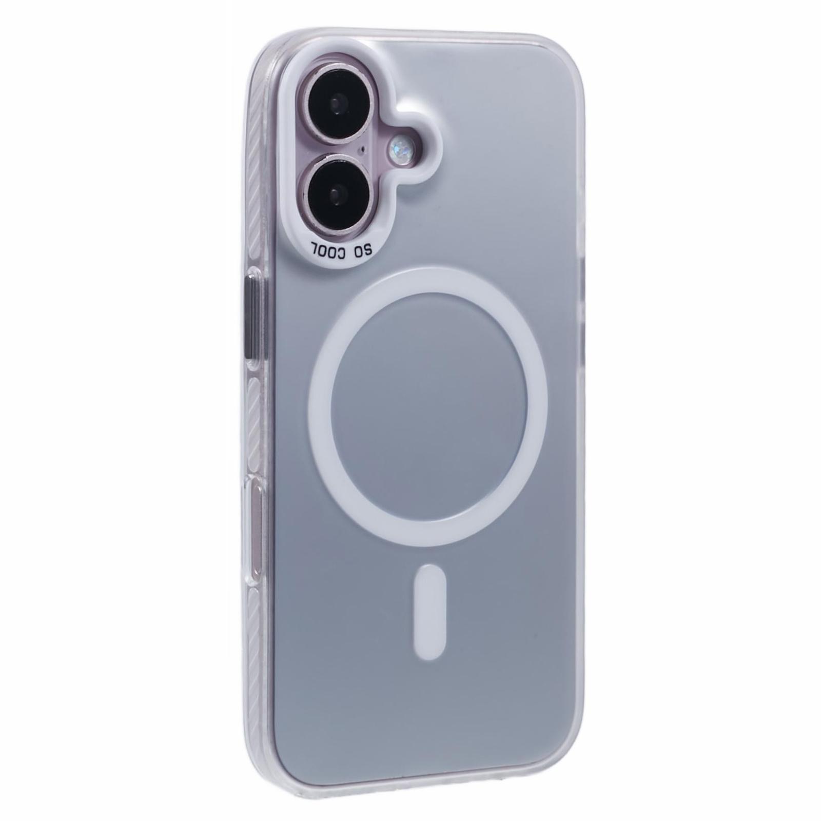 For iPhone 16 Plus Case Compatible with MagSafe Laser Effect TPU+Acrylic Phone Cover B