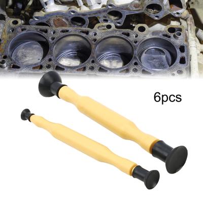 6Pcs/Set Valve Lapping Stick Plastic Grip with Sucker Cup Lightweight Valve Grinding Rod