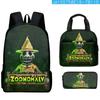 Hip Hop Beliebt Seltsam Lustig Zoonomaly 3D Gedruckt 3 Stück/Set Schüler Rucksäcke Laptop Tagesrucksack Rucksack Brottasche Federmäppchen