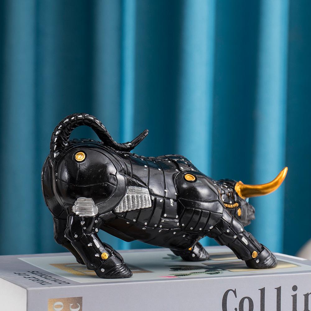 Bitcoin Bull Wall Street Office Resin Ornament