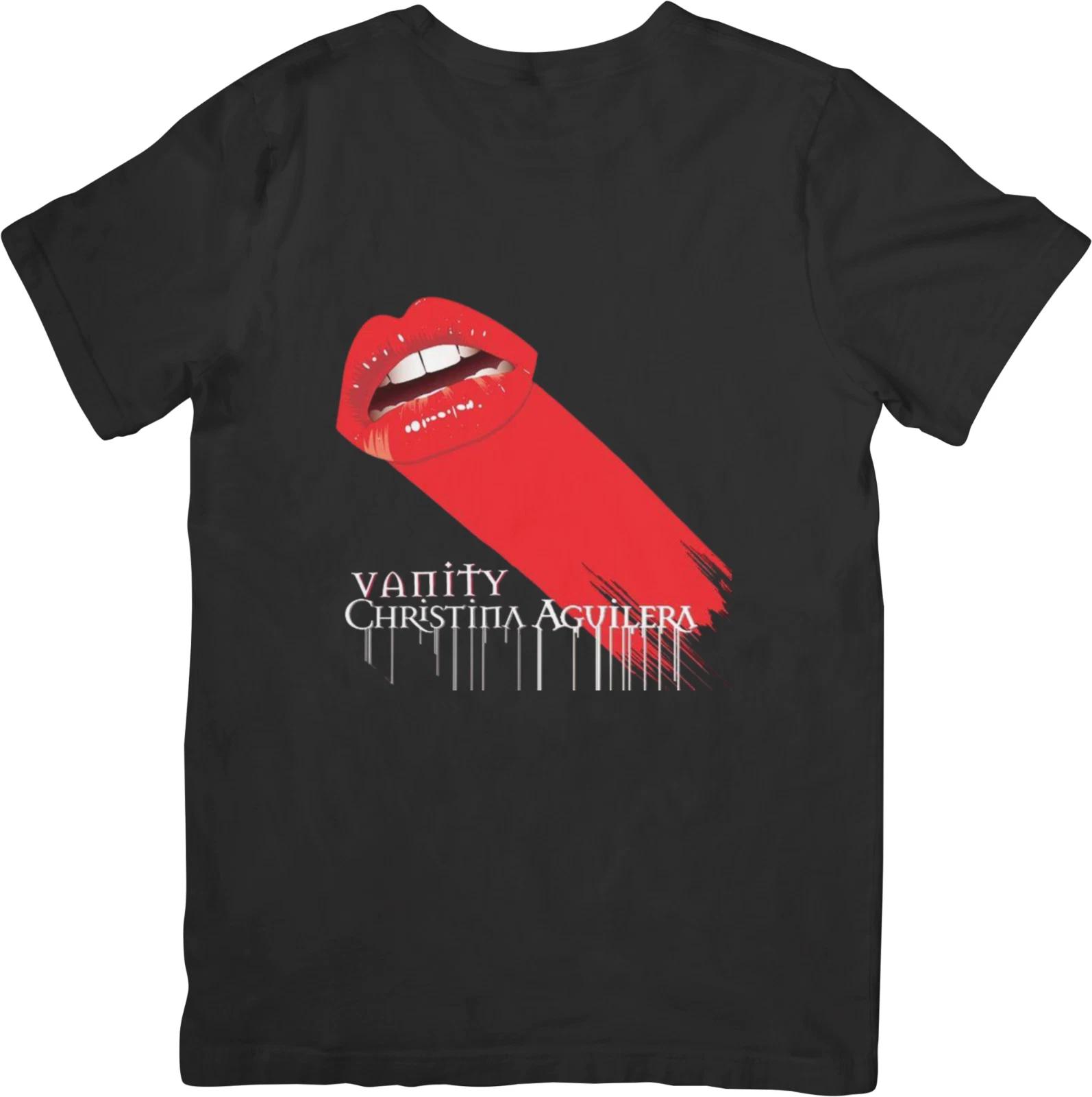 

Christina Aguilera Музыкальная футболка из качественного хлопка для мужчин и женщин, черная 3XL