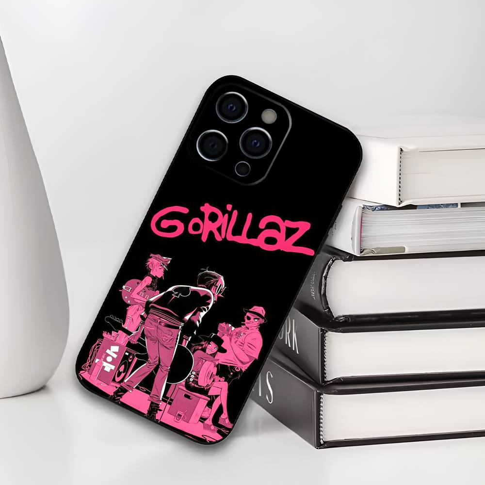 

Rock Band G-gorillaz Phone Case For IPhone 17,16,15,14,13,12,11,Plus,Pro,Max,Plus,XS,soft case Black silicone iPhone14Plus