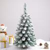 Desktop Christmas Tree Artificial Snow Frost Pine Tree Christmas Ornaments Tree Xmas Flocking Tree Xmas Holiday Table Decoration