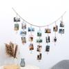 Wooden Picture Display String Tassel Clips Photo Frames  Home Bedroom Dorm Wall Decoration