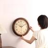 European Style Solid Wood Number Wall Clock Round Classic Silent Restaurant Clocks Vintage Clock Living Room Office Home Decor