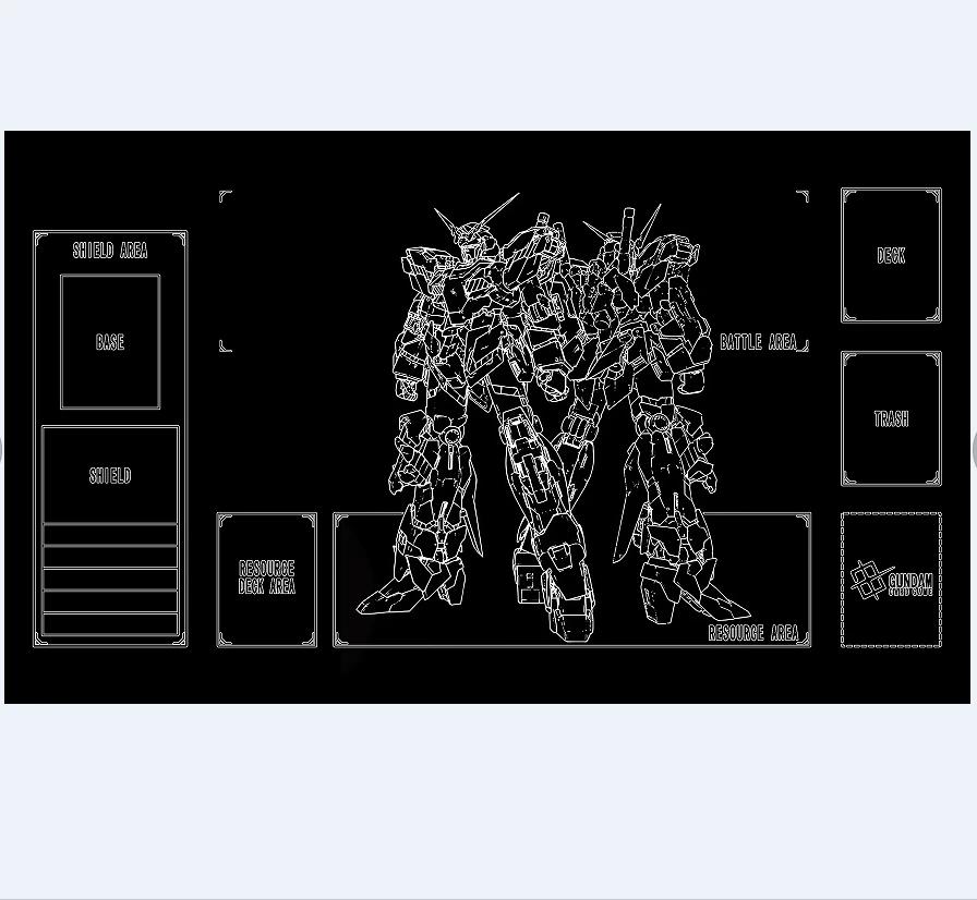 MultiStyle Gundam Anime Collection Gundam Card Game Playmat Nonslip Waterproof Desk Mat