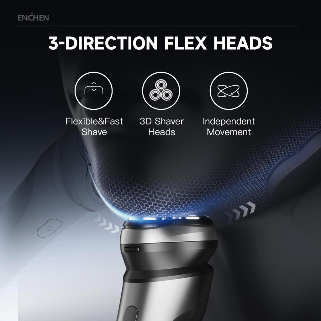Xiaomi ENCHEN BlackStone Max Electric Shaver Rotary 3D Hair Razor