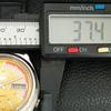 VINTAGE SEIKO 5 AUTOMATIC 7019A JAPAN MENS YELLOW COLOR DIAL WATCH a708558-1