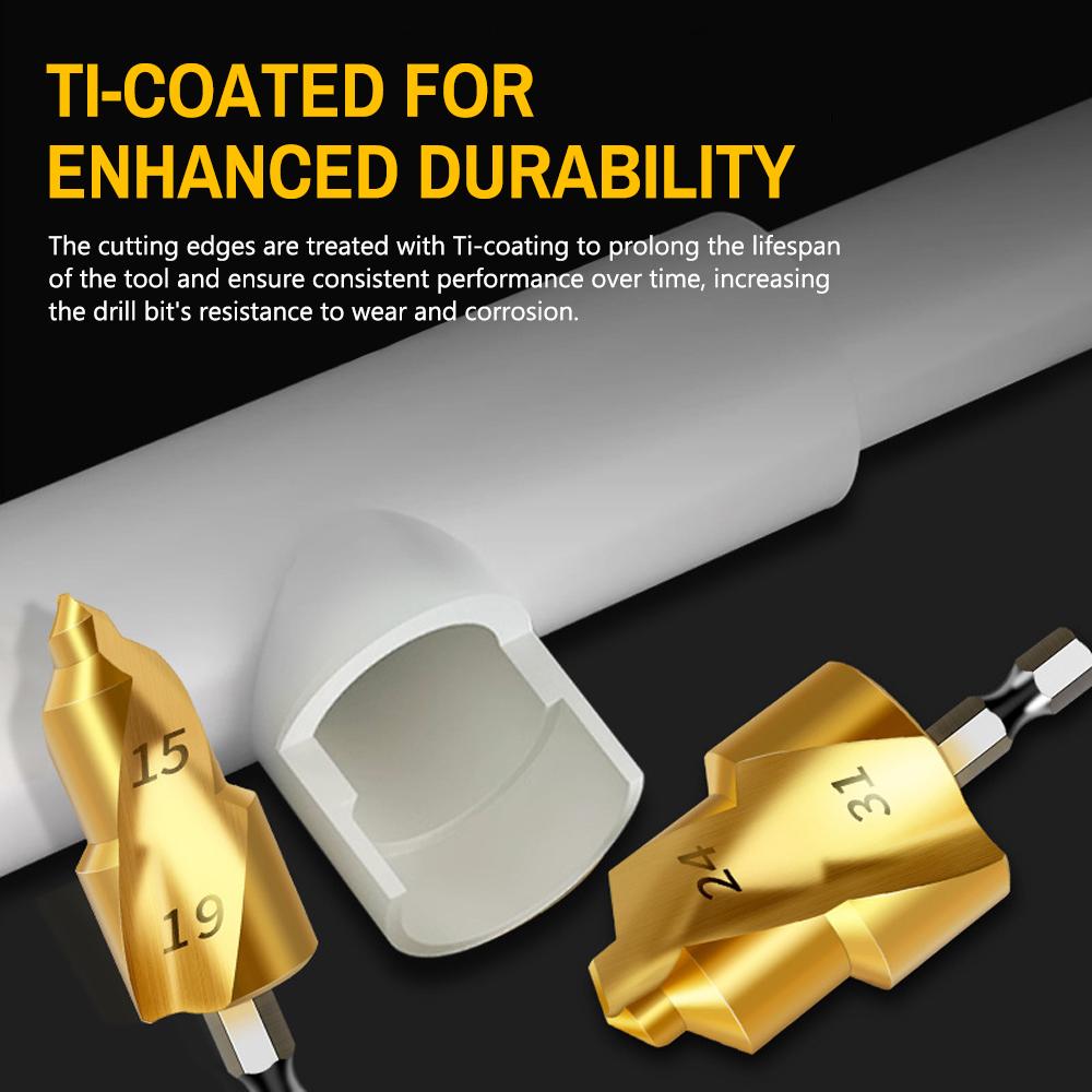 High Speed Steel Spigot Reamer Hexagonal Shank PPR Plastics Pipes Reaming Bit Spigot Expander