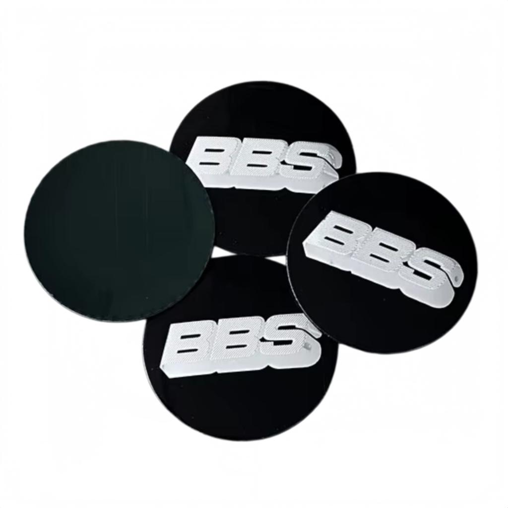 4 Stück 56/60/65/70mm BBS Logo Auto Radnaben Aufkleber Auto Radnabendeckel Emblem Felgennabe Abdeckung Abzeichen Aufkleber Styling Zubehör