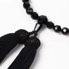 Nenjudo in Japan Prayer Luxury Natural Stone Black Onyx Cut Handmade Prayer Beads Pure Silk Tassel Domestic Prayer Beads that Can Be Used by All Sects