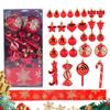 30 Pieces Painted Cane Candy Christmas Ball Decorations Shatterproof Christmas Tree Ornaments Small Christmas Ball Gift Box
