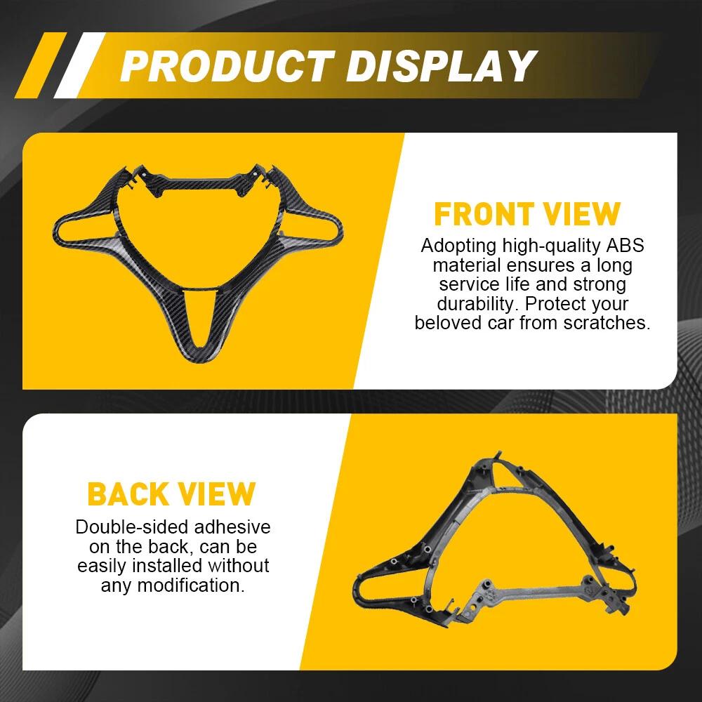 78540-SVA-A01ZA Car Interior Steering Wheel Trim Cover ABS Carbon FiberTrim Frame For Honda Civic 8th Fd2 2006- 2011 Accessories