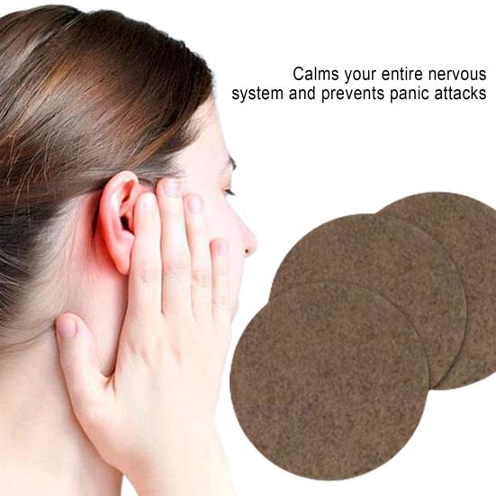 Yousheng 10 Unidades/Caixa Decalque de Ouvido para Zumbido Natural Melhora a Concentração Extratos de Plantas Adesivo para Zumbido Deficiência Auditiva para Aliviar o Som de Toque