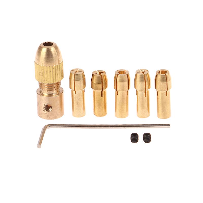 7 bucăți/set 2,35/3,17/2/4,05/5,05 mm adaptor pentru mini mandrine pentru burghie din alamă
