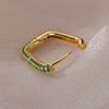 Luxury Zirconia Hoop Earrings for Women Shiny Stainless Steel Earrings Trend Wedding Aesthetic Jewelry pendientes