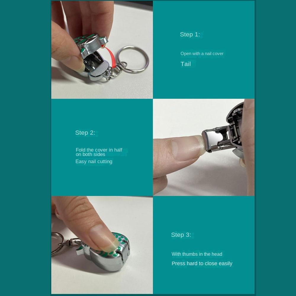 Stainless Steel Nail Clipper Owl Shape Nail Tools Creative Nail Clippers Keychain