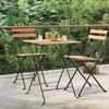 VidaXL Folding Bistro Table 55x54x71cm Solid Teak Wood and Steel 319978