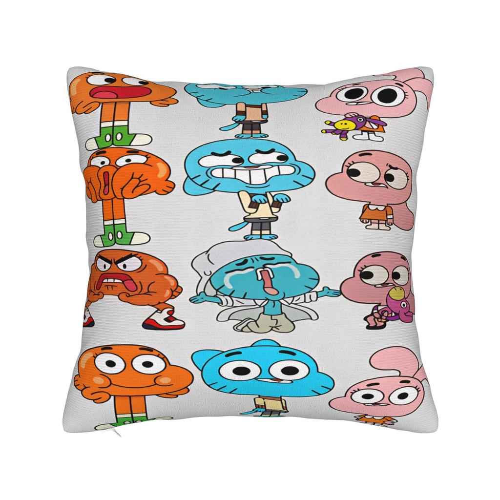Gumball Gum Ball Watterson Amazing Cartoon Pillow Case Print Pillow Cover Novelty Cushion Cover For Sofa Bedroom Home Decor