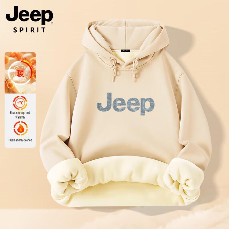 JEEP SPIRIT Men's Fleece Lined Hooded Pullover