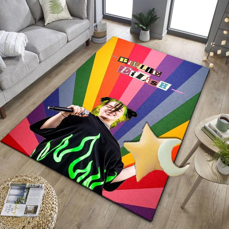 Bi-llie green Artwork Office Rug Chair Mat, Game Carpet, Suitable for Front Door, Bedroom, Living Room, Desk, Holiday Gift