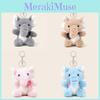 Sitting Posture Scarf Baby Elephant Cartoon Plush Keychain Pendant For Gift Kids