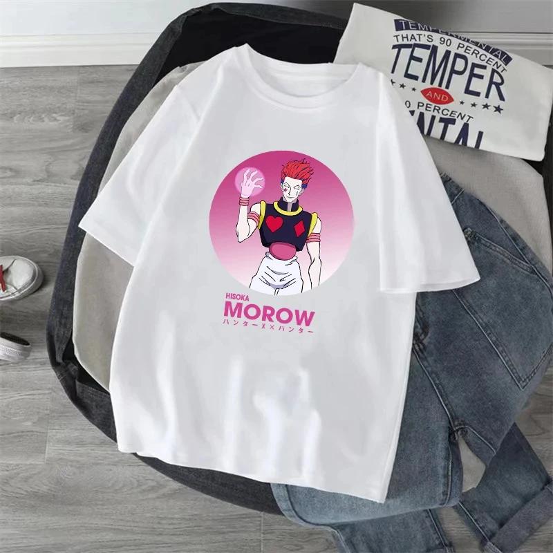 Kawaii Japanese Anime X Hunter Cotton Women's T-shirt Manga Hisoka Killua Zoldyck Kurapika Devil's Eye Short Sleeve T-shirt