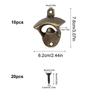 10pcs Bottle Opener Wall Mounted Beer Soda Wine Opener for Cafe Bars Restaurant Kitchen Bartender (Bronze)