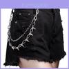 Hip Hop Metal Rivet Double Layer Waist Chain For Men And Women Summer Party Fashion