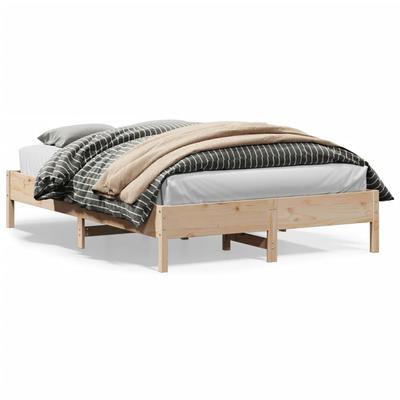 Vidaxl Bed Frame Without Mattress, 120X200 Cm, Solid Pine Wood