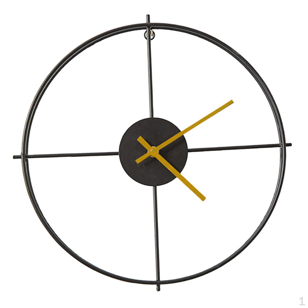 

Clock, Oversized Vintage Nordic Large Silent Battery Operated Metal Clock for Home, Living Small