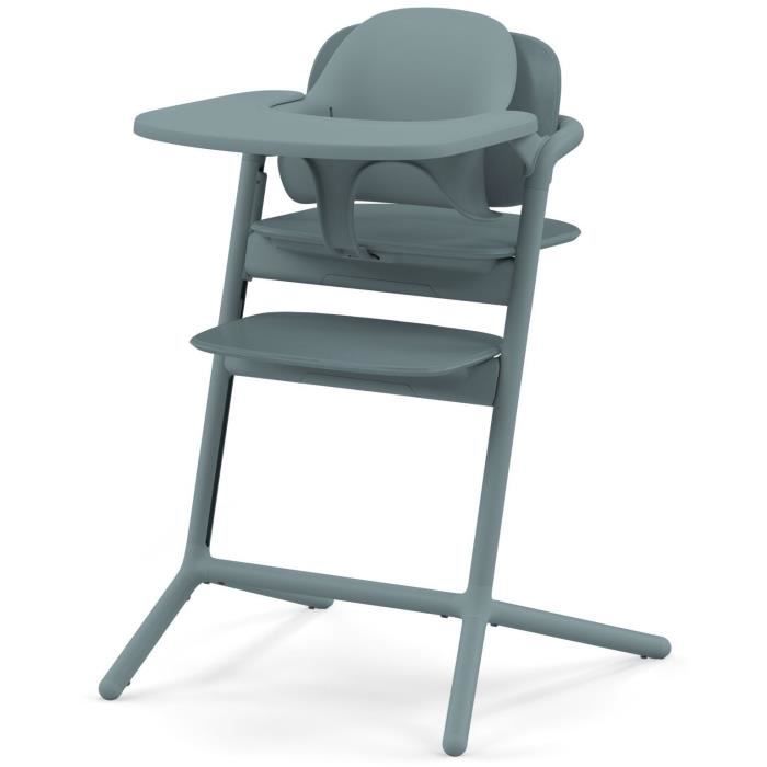 CYBEX - High Chair - 3 In 1 Pack - LEMO 2 - Blue - Adjustable In Height and Depth - Baby Set Included