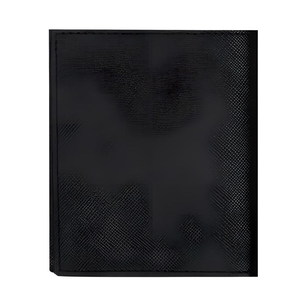 Montblanc Artisan Series Markenlogo Doppelfalt Leder Kartenetui Herren Kartenetui Schwarz 114607