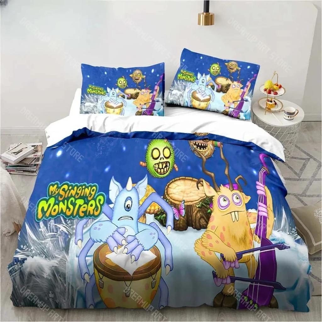 3D Druck Mein Spiel Singende Monster Bettwäschesets Bettdecke Steppdecke Bettbezug Bettbezug Kissenbezugsets Kinder Erwachsenengröße