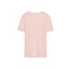 Summer New Arrival Women's Round Neck Silm Short Sleeve T-shirt Flower Print Texture Knitting Tops 0234006