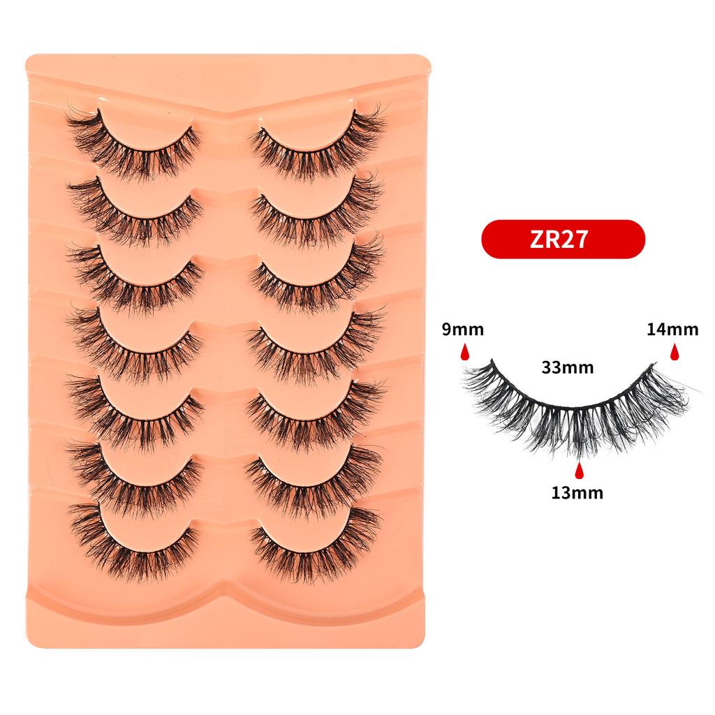 7 Pairs of Thick Fried Hair Models, Natural Curled Eyelashes, European and American Exaggerated False Eyelashes 2026