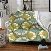 1pc Floral Pattern Lightweight Flannel Blanket, Comfortable and Warm Blanket, for Office and Camping Sofa Bed, Livingroom182