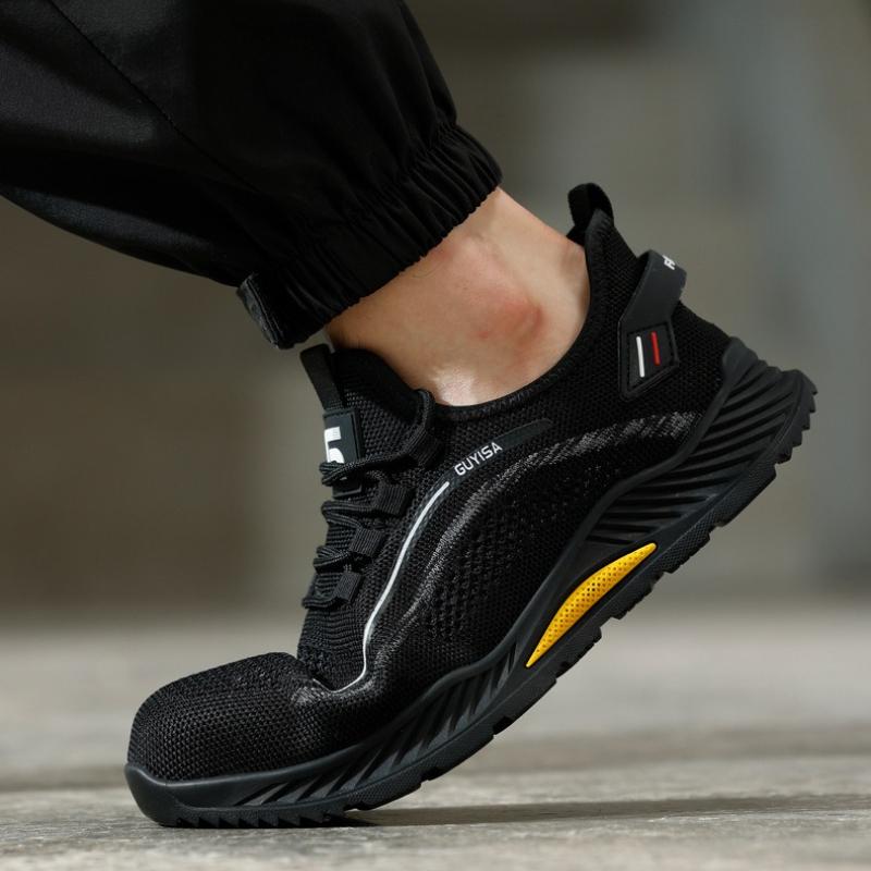 Mode Sicherheitsschuhe Herren Stahlkappe Sneaker Leichtgewicht Durchstichfest Sicherheitsarbeitsstiefel Mann Atmungsaktive Arbeitsschuhe Anti-Stoss
