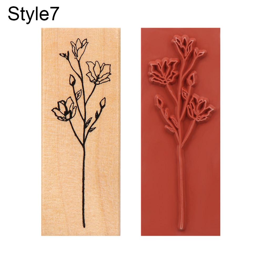 1PC Crafts standard stamp Garden Arts Scrapbooking Vintage grass plants DIY wooden rubber stamps