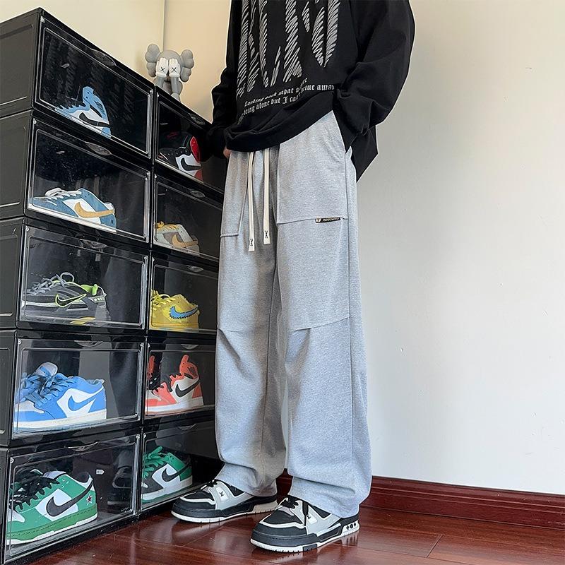 Men's Spring and Autumn Casual Trousers Men's Trousers Floor Pants Loose Versatile Wide Leg Sweatpants