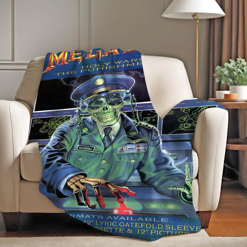 Rock band M Megadeth Blanket For Sofa Office Bed Plane Travel Sleep Read Relax Camping Soft And Warm