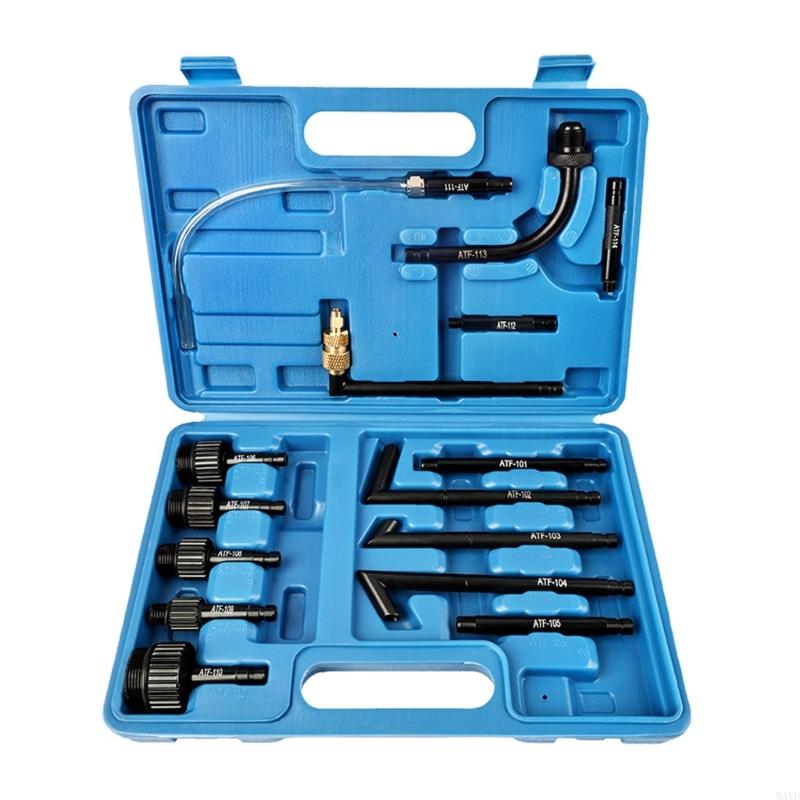 15Pcs Transmission Oil Filler Adapter Set Alloy Construction For Multiple Model Car Gearboxes Maintenance M4YD