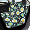 Pinupub Black Hippie Floral Car Seat Covers Full Set Comfy Graphic Print Automotive Front Rear Seat Protector for SUV Truck Car Interior Accessories