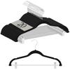 Titiroba Prevents Clothes from Losing 23AB167 (TITIROBA) Hanger, Non-Slip, Shape, Clip, Slim, Lightweight, Velvet, 20-Pack, Black,