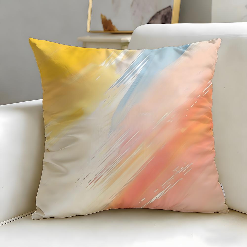 Checkered pattern Cushion Cover Soft EasyWash Pillow Case Versatile for Couch Bed Travel and Office
