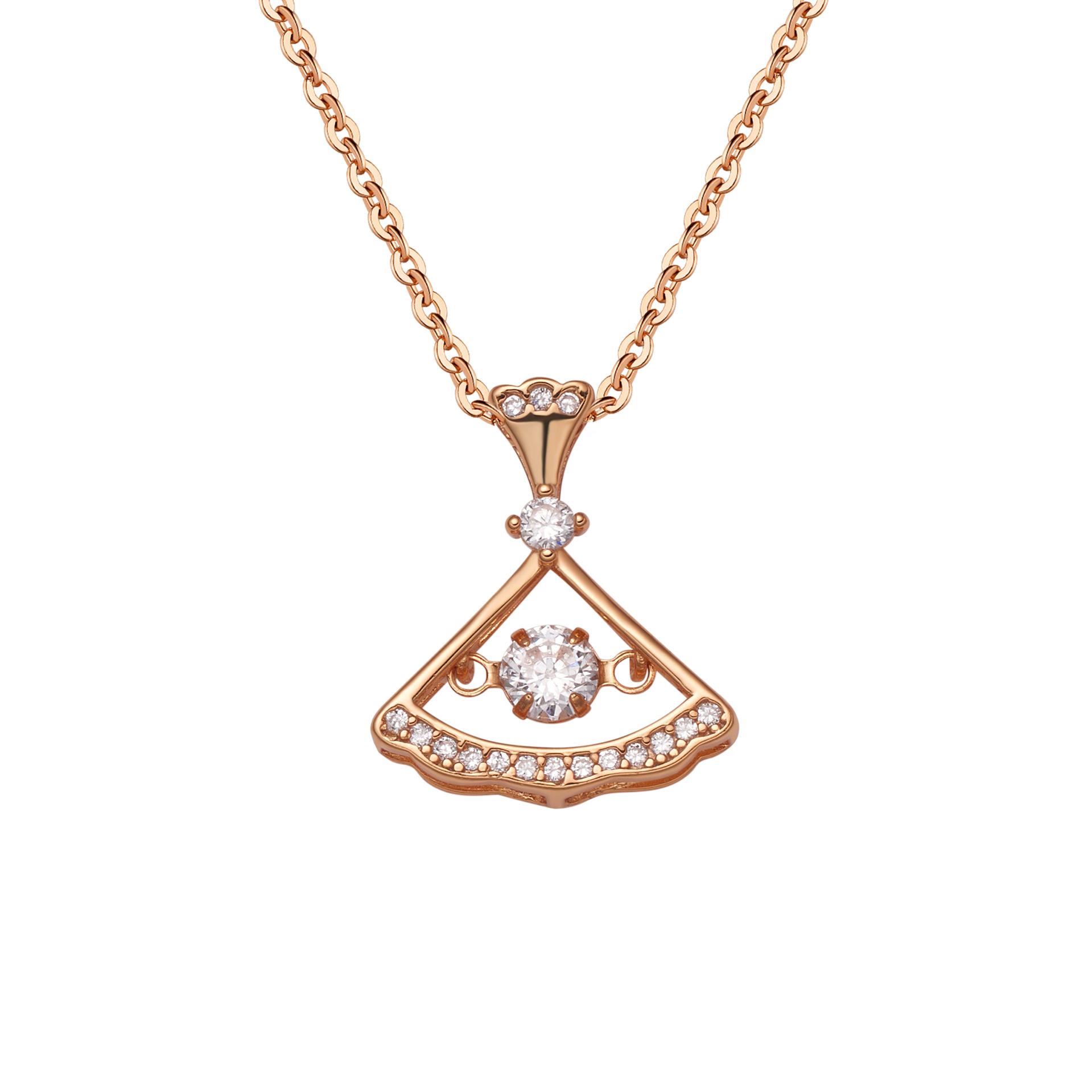 

S925 Серебряный Ветер Умная юбка Ожерелье Женская мода Бьющееся сердце Интернет знаменитость Ключичная цепочка Ниша Бриллиант Видео 925 Silver