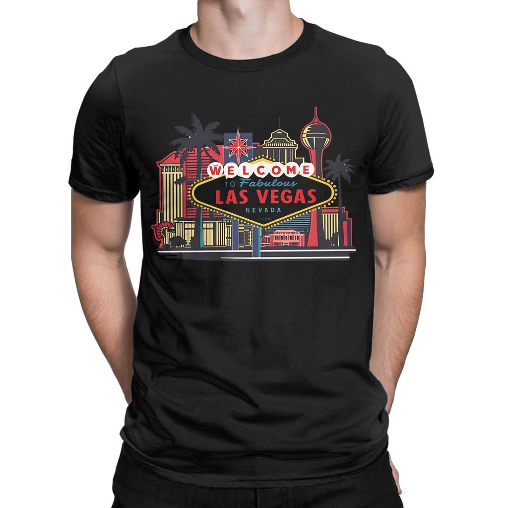 Vintage Las Vegas Novelty Graphic 100 Cotton Tshirt Fabulous Las Vegas Tops Tees For Unisex
