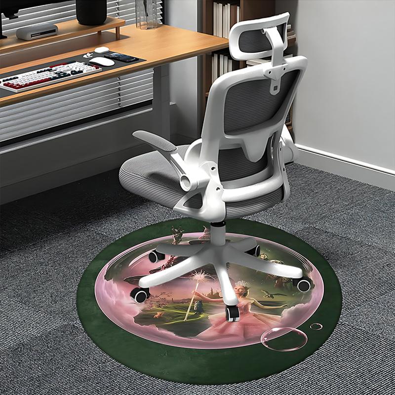 

Wizard of Oz ,Fantasy Characters Chair mat Round Rug-Office carpet , Machine Washable , Non-slip , Suitable for Living Rooms , Bedrooms , En 80cm by 80cm