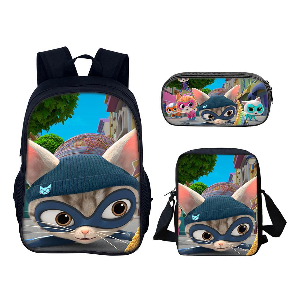 Superkitties School Backpack Set With Nylon Material For Elementary Students
